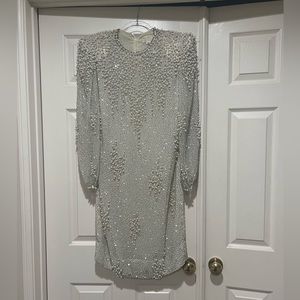 - RARE‎ Vintage Victoria Royal Ltd Pearl Beaded Gown.Pearl Rhinestone size 10